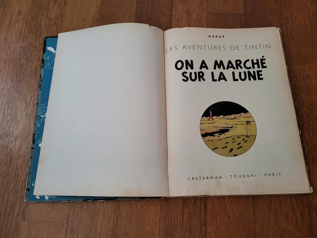 Kuifje Tintin  On a Marché sur la lune eerste druk B11, Ophalen of Verzenden