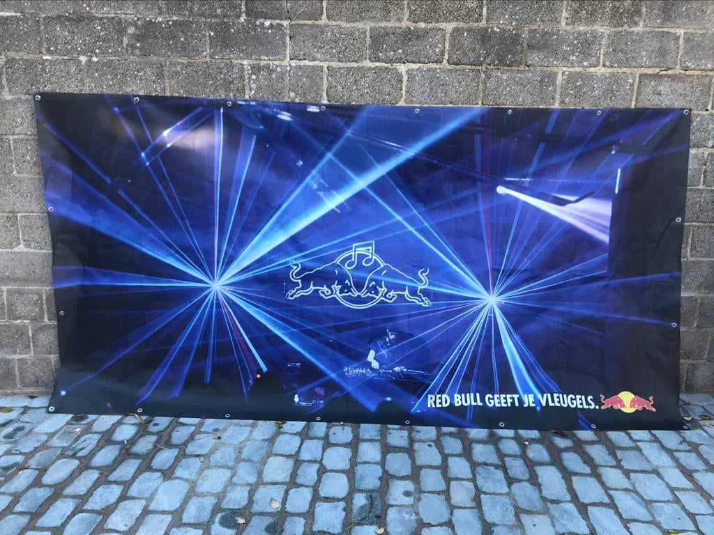 Bâche Redbull pour barrière Heras, Comme neuf