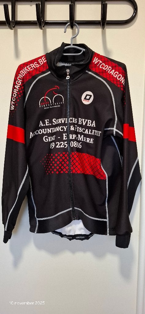 Fietskledij, koerskledij, shirt lange mouwen maat M, Fietsen en Brommers, Gebruikt, M, Dames, Ophalen of Verzenden