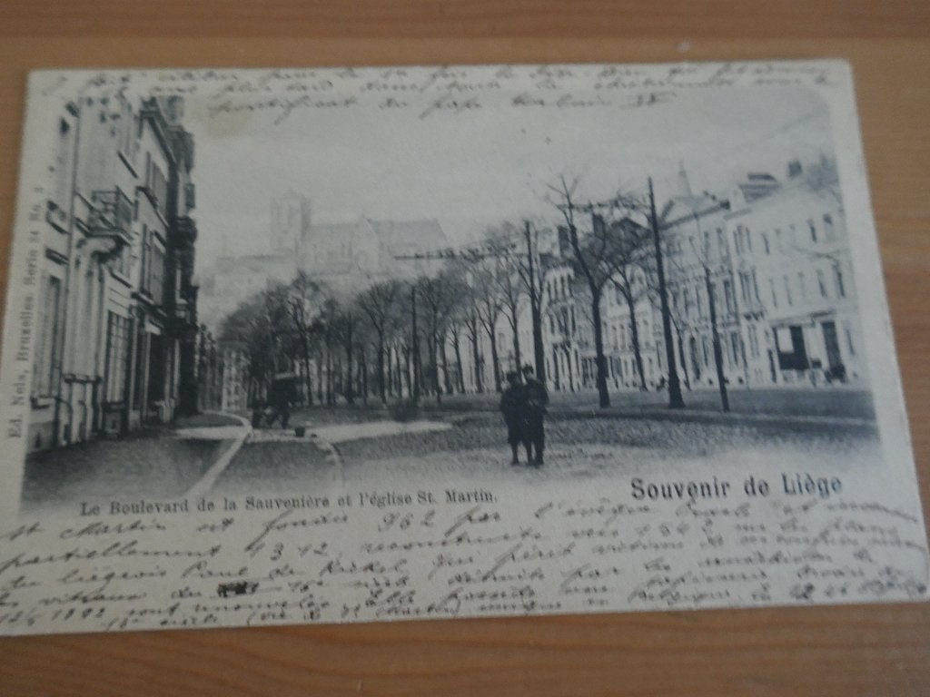 liège le boulevard de la Sauvenière et l'église Saint-Martin, Envoi, Non affranchie, Liège