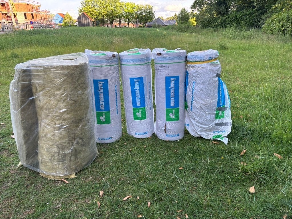 Knaufinsulation isolatierollen, Doe-het-zelf en Bouw, Isolatie en Afdichting, Ophalen, Dakisolatie, 5 tot 10 m², Zo goed als nieuw