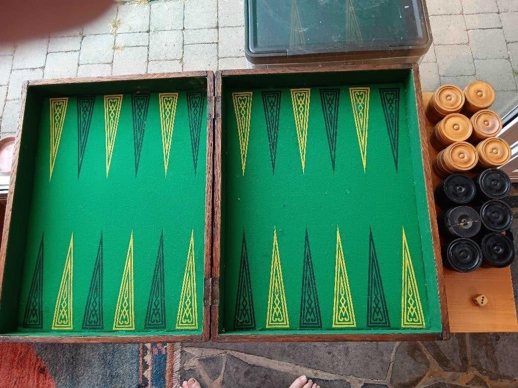 Jacquet (Backgammon) ancien, Hobby & Loisirs créatifs, 1 ou 2 joueurs, Enlèvement, Utilisé