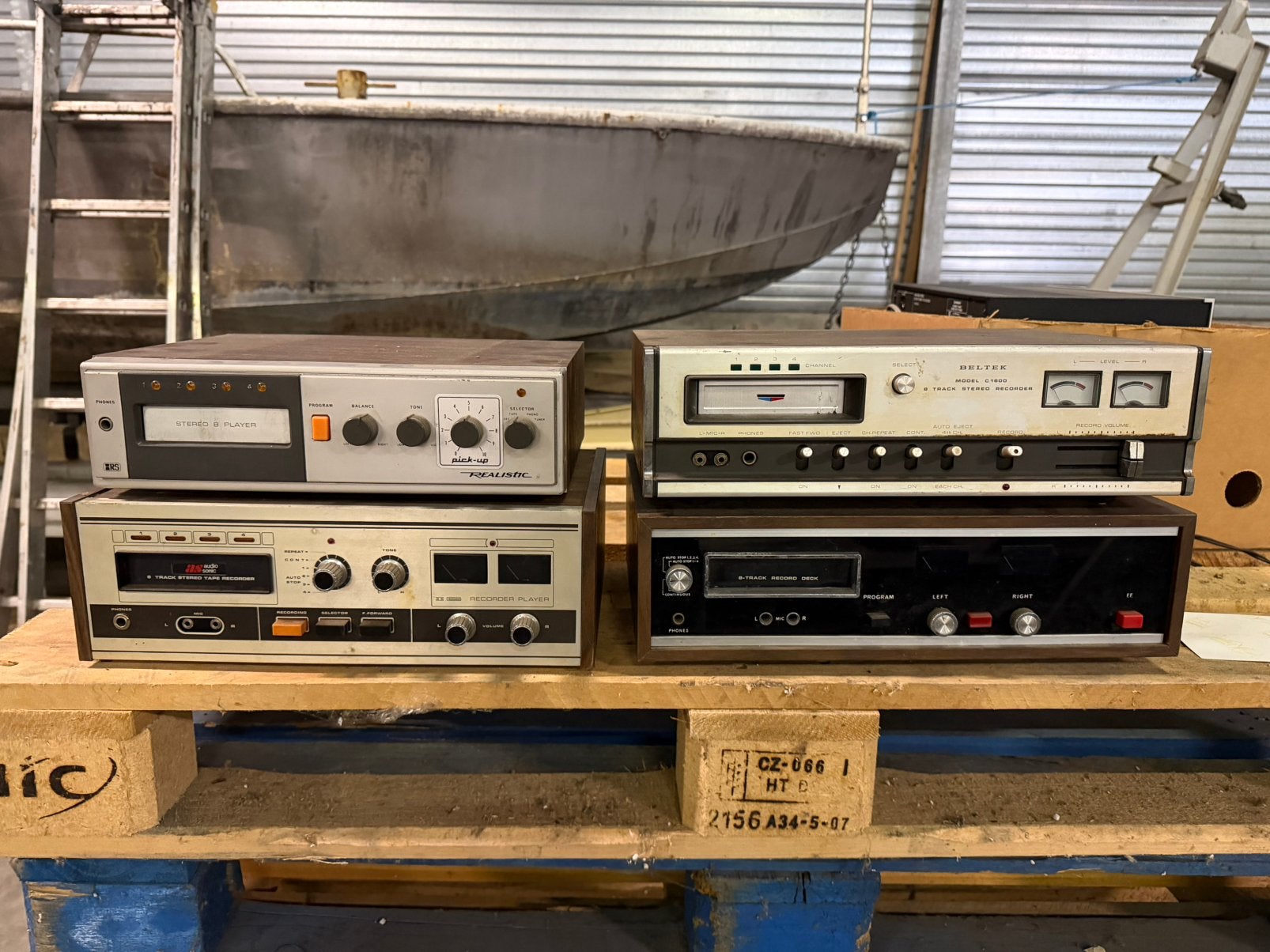 4 x 8 track spelers, Audio, Tv en Foto, Ophalen, Bandrecorder
