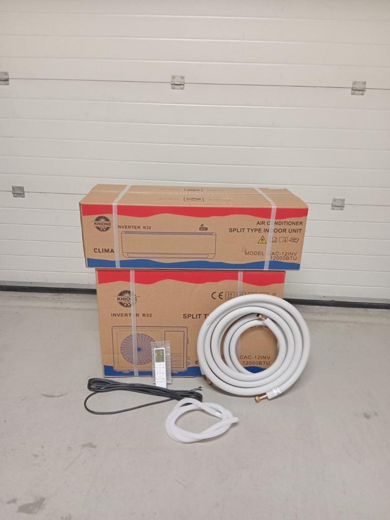 40x Airco split 3.5 kw wifi R32 leidingset 4M 3D uitblaas, Elektronische apparatuur, Airco's, Koelen en Ontvochtigen, Timer, Nieuw