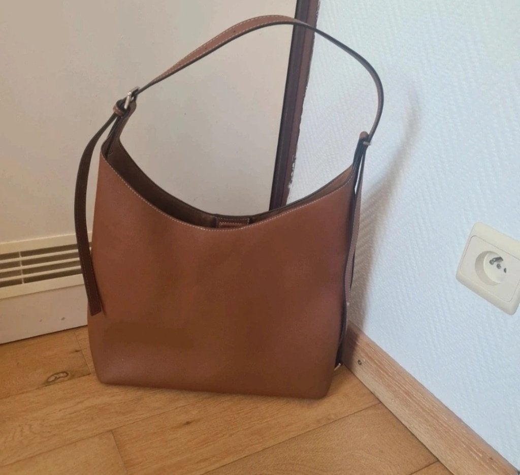 Sac à main cabas camel Mango avec pochette, Enlèvement ou Envoi, Neuf, Autres couleurs, Sac à main