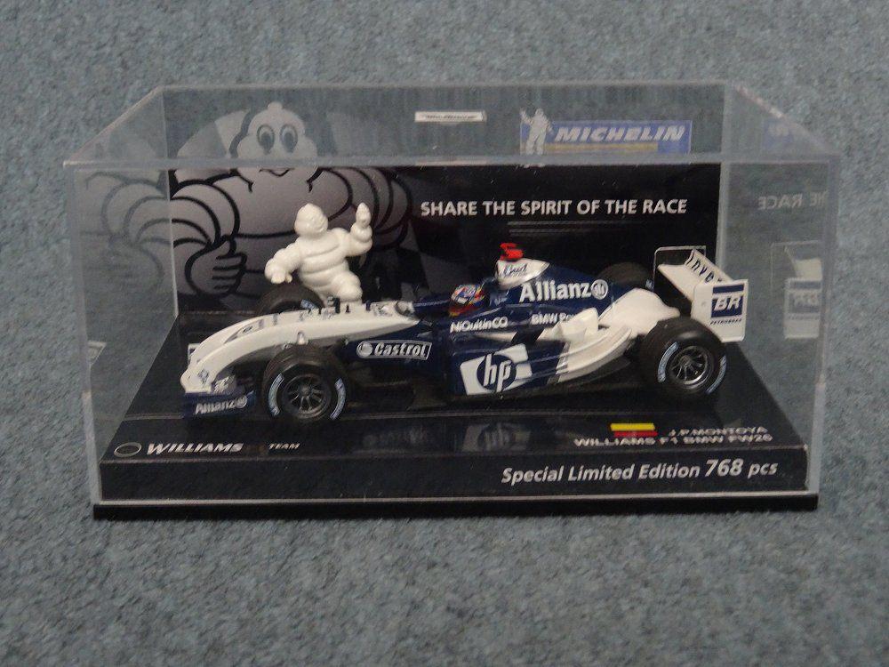 F1 BMW Williams FW26 Montoya zeldzame MICHELIN uitgave, Enlèvement ou Envoi, Comme neuf, Voiture, MiniChamps