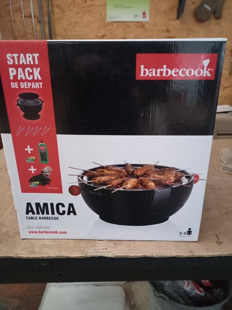barbecook tafel bbq  amica   met start pack, Ophalen of Verzenden, Nieuw, Feestartikel