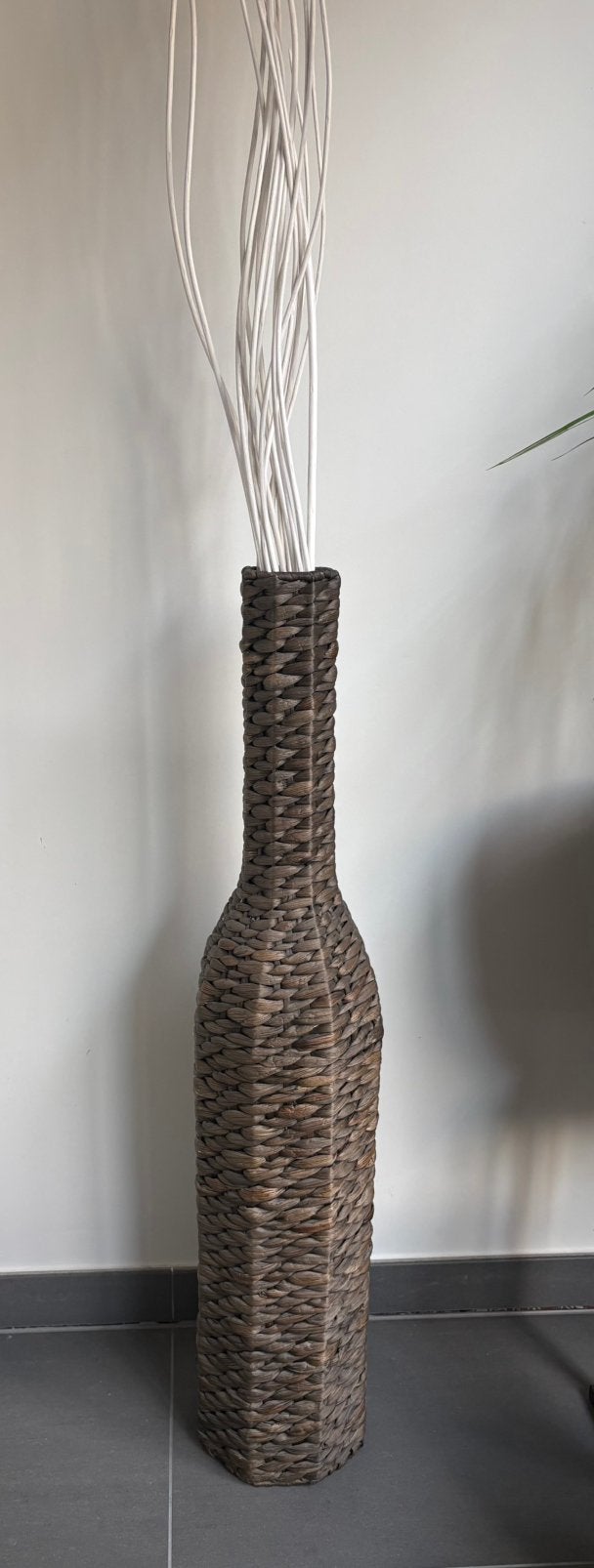 Rotan vaas 90 cm hoog, Huis en Inrichting, Woonaccessoires | Vazen, Ophalen, Zo goed als nieuw