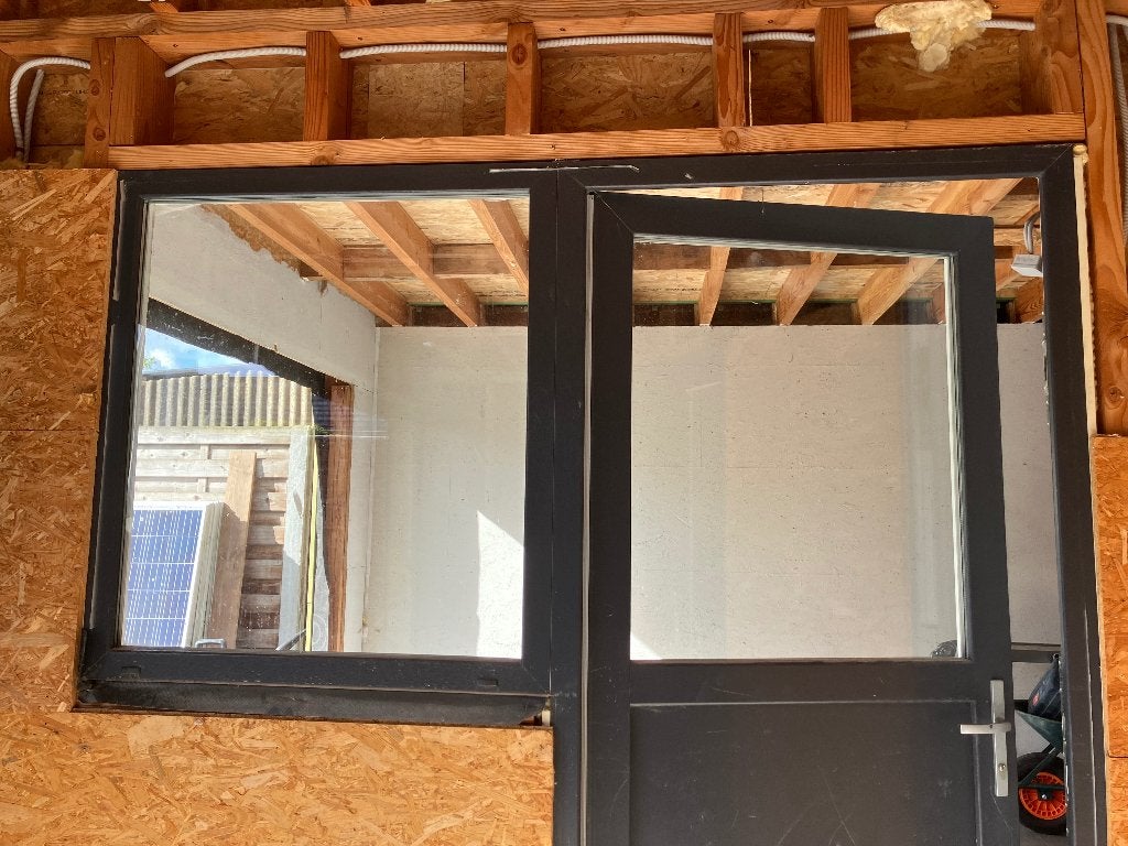 Deur met venster, Doe-het-zelf en Bouw, Ophalen, Gebruikt, Glas, Buitendeur