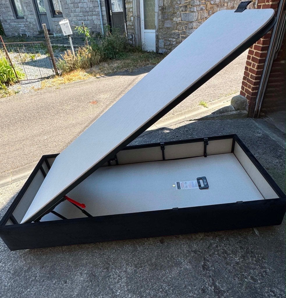 Lit boxspring 1 personne, 90 cm, Une personne, Enlèvement, Utilisé