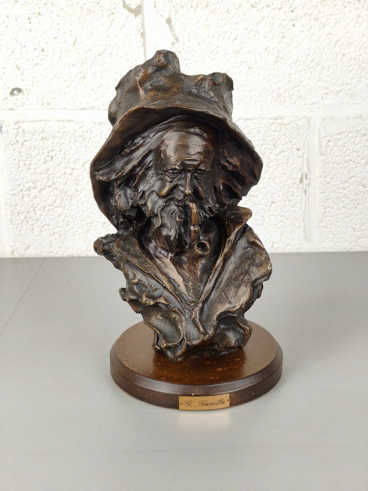 Bronzen beeld G. Gusella, Ophalen of Verzenden, Brons