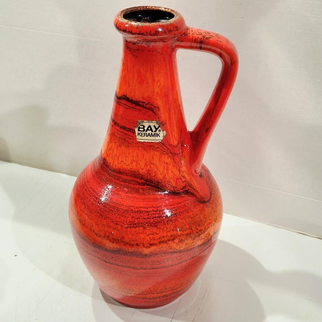 Bay keramische vaas kruik fat lava stijl  30 cm hoog, Antiek en Kunst, Ophalen of Verzenden