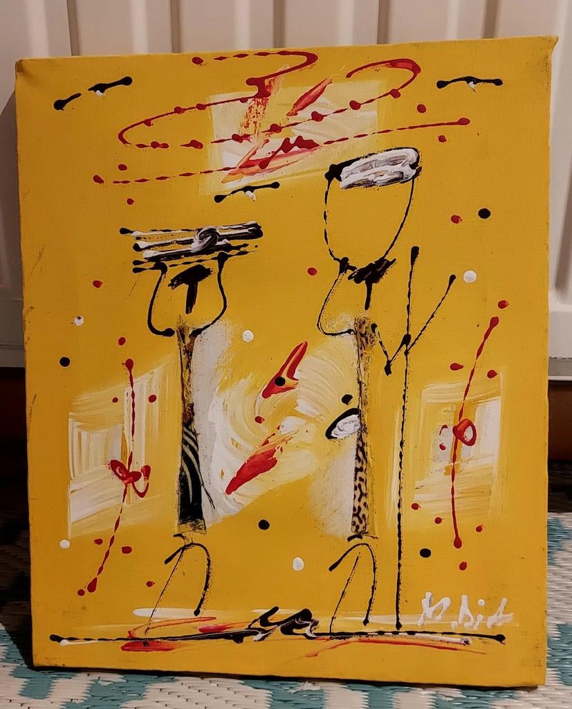 Petit cadre toile style africain, Enlèvement ou Envoi