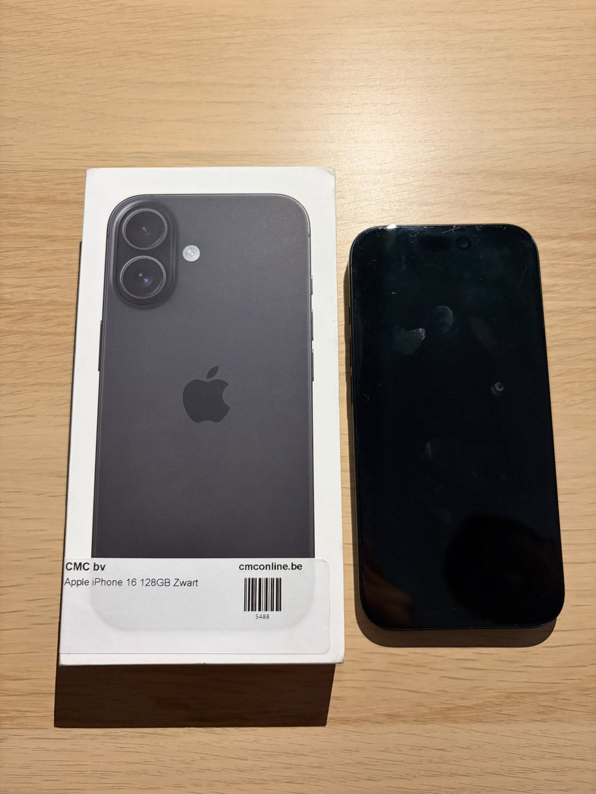 Nieuwstaat iPhone 16 128Gb zwart, Ophalen of Verzenden, Zo goed als nieuw, Zwart, IPhone 16
