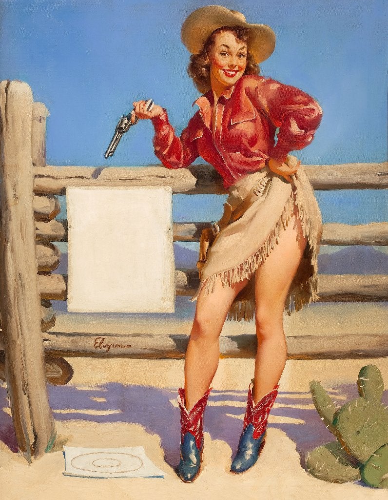 Gil Elvgren Pin-Up Canvas, Antiek en Kunst, Ophalen of Verzenden