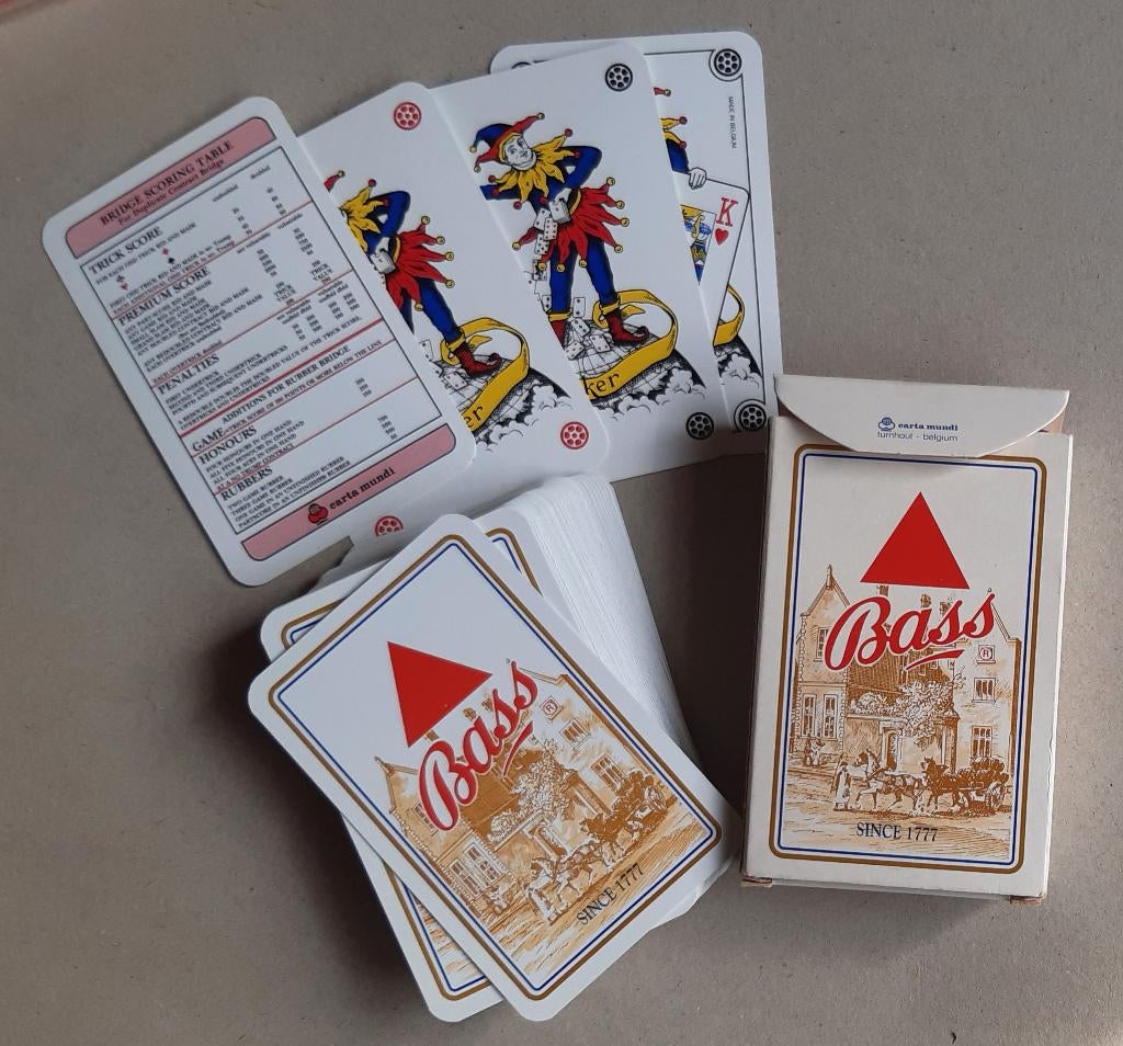 RECLAME SPEELKAARTEN BIER BASS, Verzamelen, Ophalen of Verzenden, Speelkaart(en)