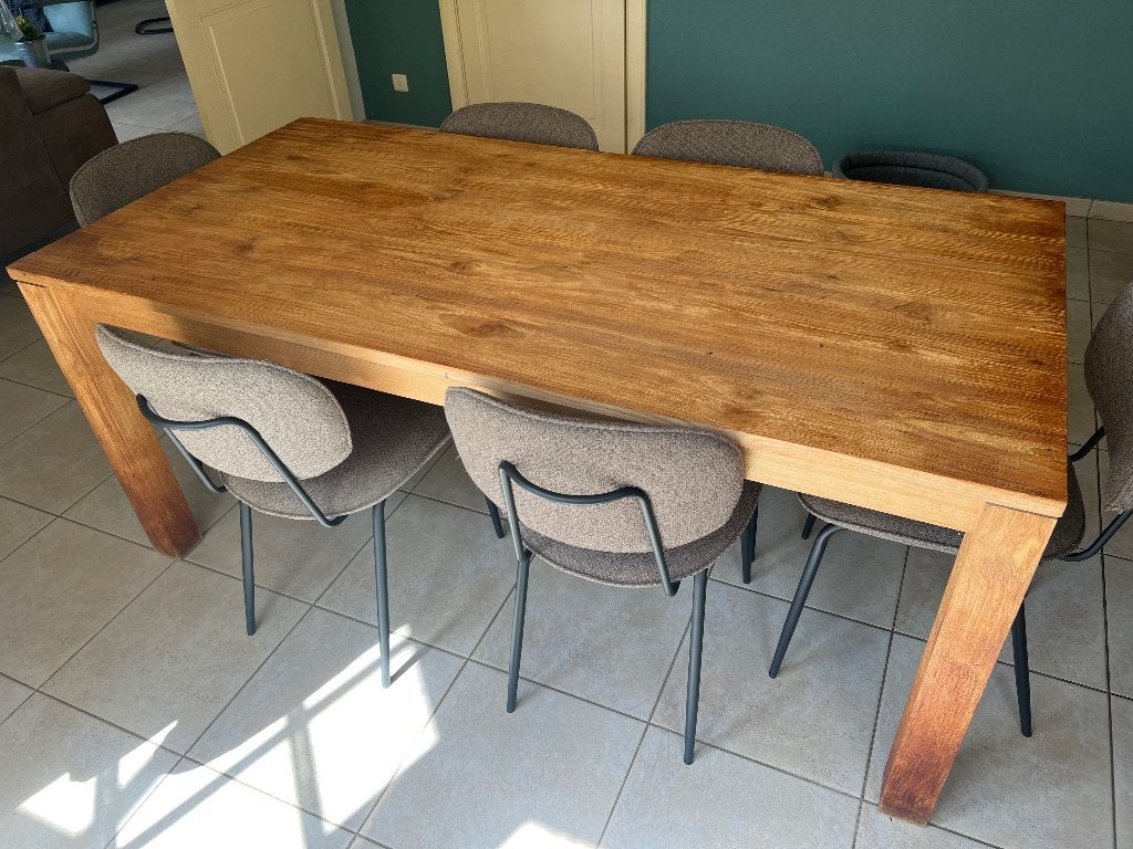 Table à manger en teck, Ophalen, Gebruikt, Rechthoekig, Teakhout