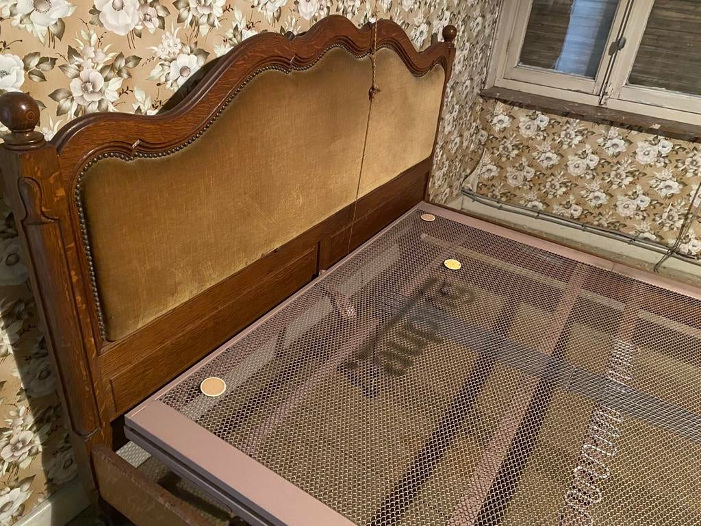 Vol eikenhouten bed, Huis en Inrichting, Ophalen