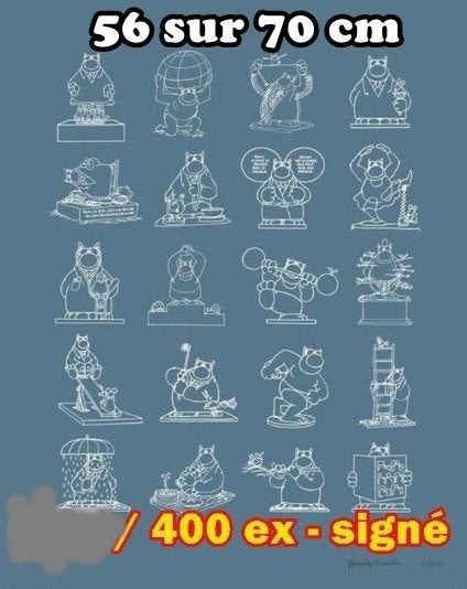 2022-SERIGRAPHIE-LE CHAT DE P-GELUCK-400 EXEMPLAIRES, Envoi, Neuf, Philippe Geluck