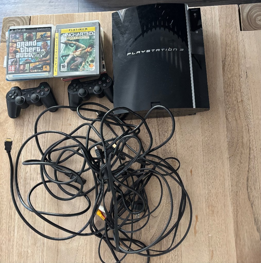 Playstation 3, Games en Spelcomputers, Spelcomputers | Sony PlayStation 3, Ophalen, Gebruikt, Phat, Met games