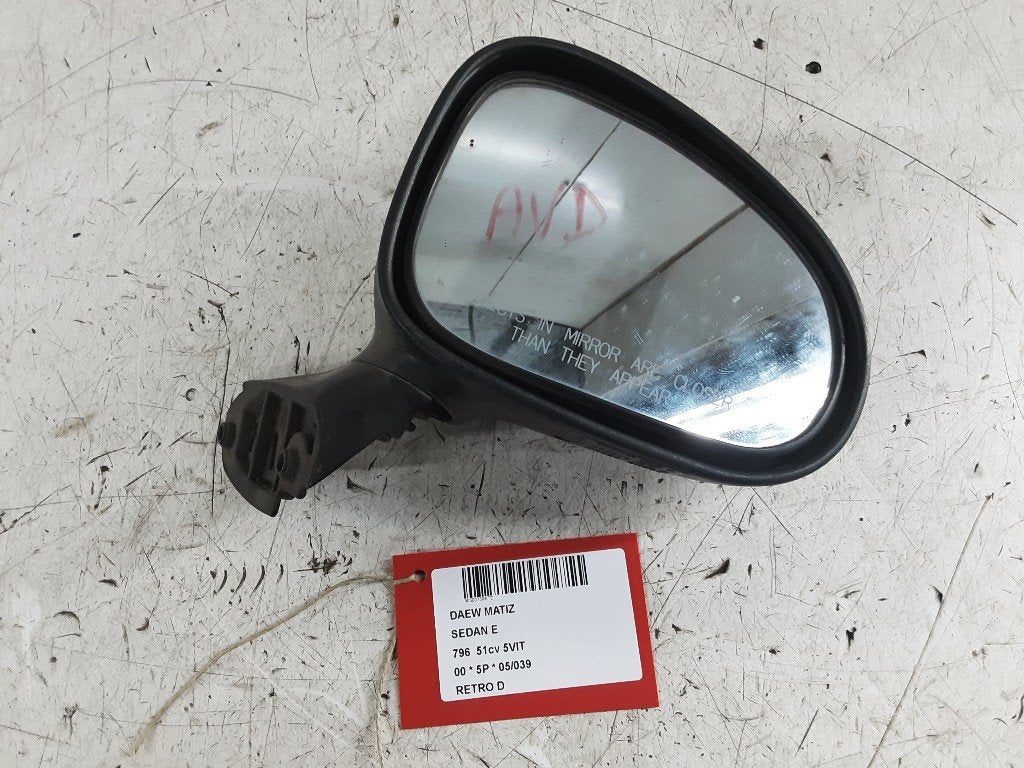 RETROVISEUR EXTERIEUR DROIT Daewoo / Chevrolet Matiz, Autos : Pièces & Accessoires, Daewoo, Mevr. I. Hauben, Utilisé, Rue de l'Espoir 34 34
4030  GRIVEGNÉE, BE