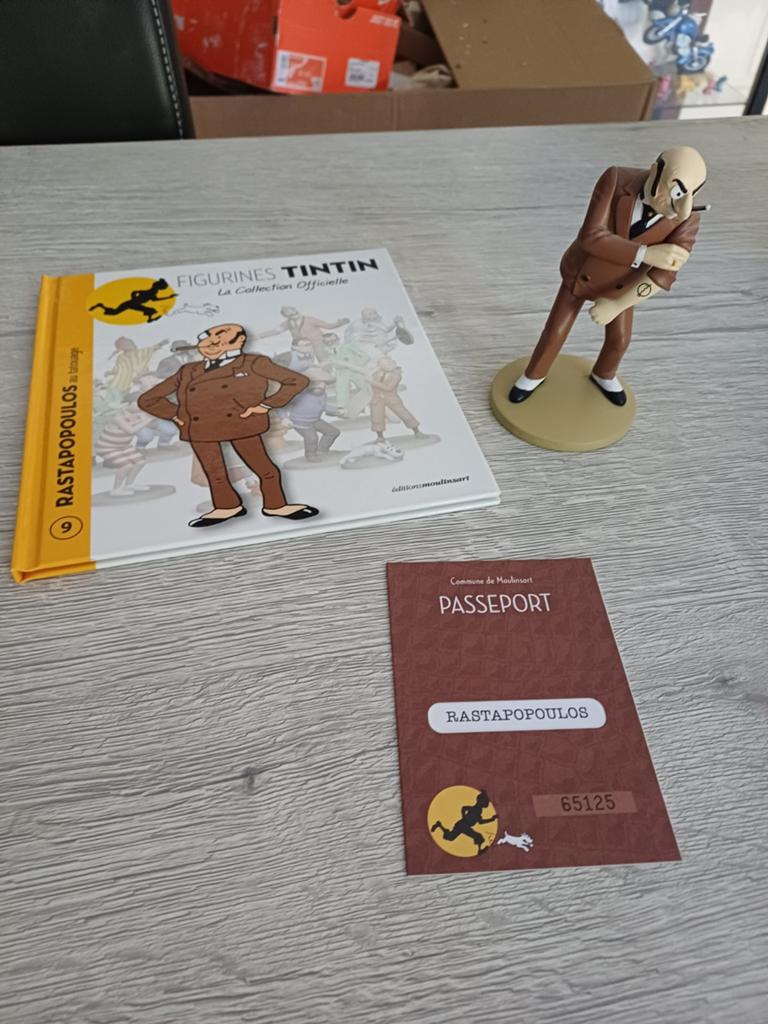 Rastapopoulos figuur 9 officiële Moulinsart-collectie, Ophalen of Verzenden, Kuifje, Zo goed als nieuw, Beeldje of Figuurtje