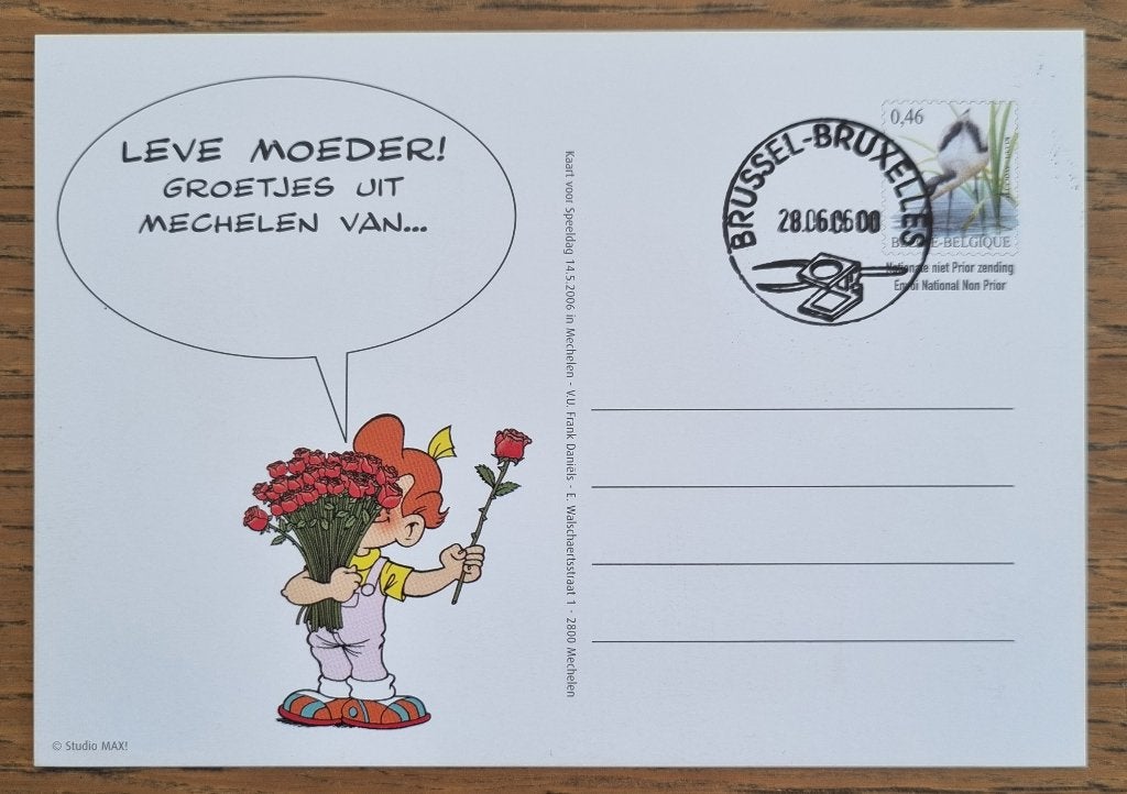 Briefkaart Stampilou Leve Moeder €0,46 Kluut Mechelen, Verzamelen, Verzenden, 1980 tot heden, Antwerpen