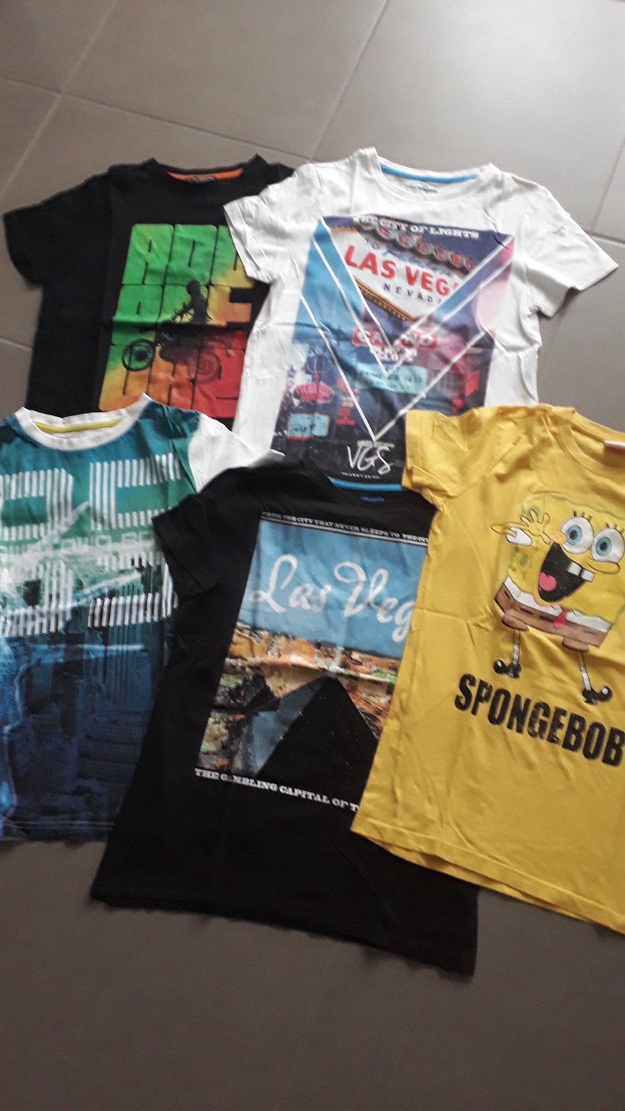 5 tshirts maat 164, Kinderen en Baby's, Ophalen of Verzenden, Zo goed als nieuw, Jongen, Shirt of Longsleeve