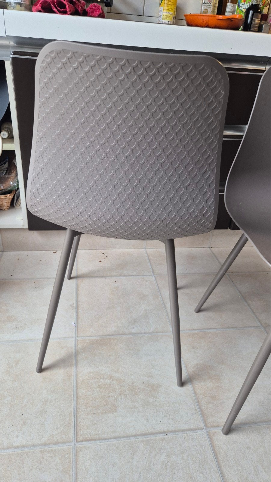 set van 4 kuipstoelen, Ophalen, Kunststof, Zo goed als nieuw, Vier