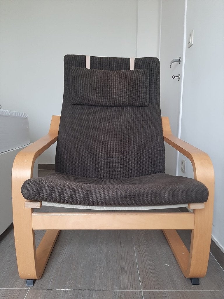 Fauteuil POÄNG avec assise en tissu épais, Maison & Meubles, Enlèvement, Comme neuf