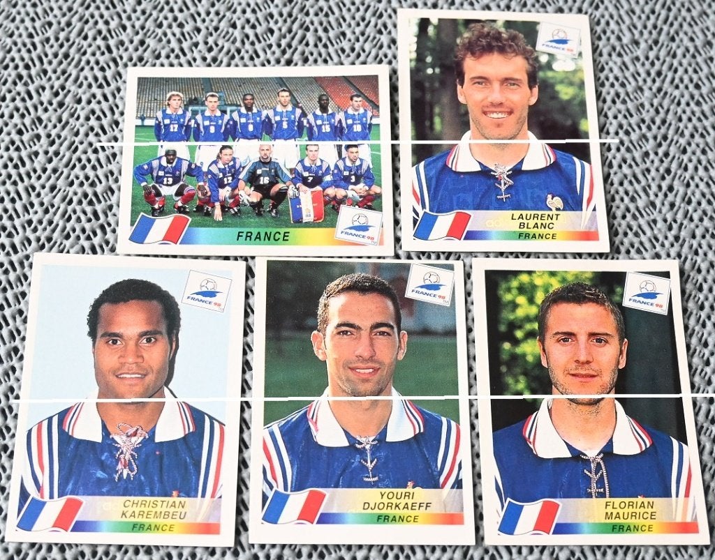 Panini France 98/France/5 autocollants, Collections, Envoi, Neuf, Affiche, Image ou Autocollant