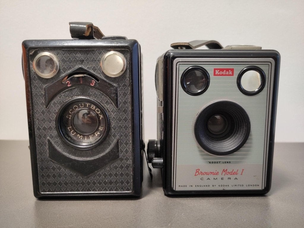 Box camera’s Kodak en Lumiere, Audio, Tv en Foto, Ophalen of Verzenden, Gebruikt, Kodak