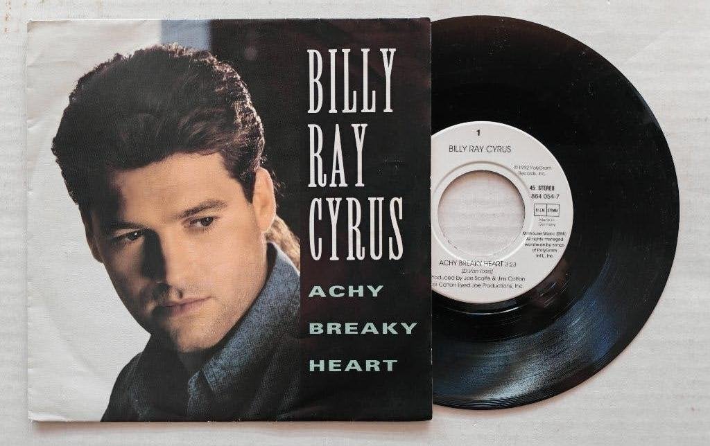 BILLY RAY CYRUS - Achy breaky heart (45t), Enlèvement ou Envoi, Comme neuf, 7 inch, Pop