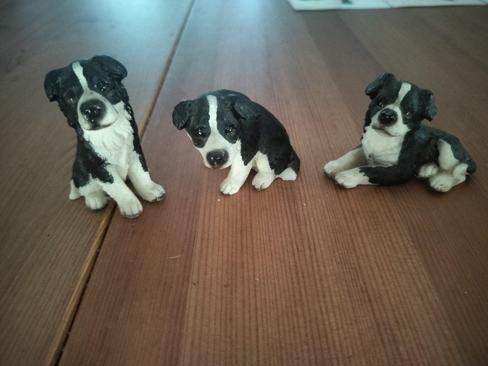 Set van 3 Border Collie puppy beeldjes - Honden / Collies, Verzamelen, Dierenverzamelingen, Ophalen