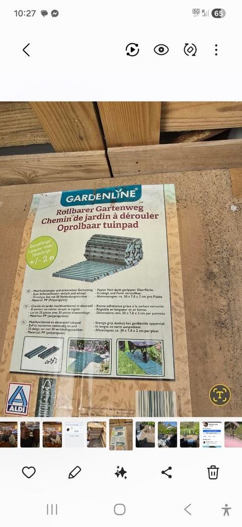 Gardenline Rollbarer Gartenweg (Oprolbaar tuinpad), Tuin en Terras, Ophalen, Kunststof