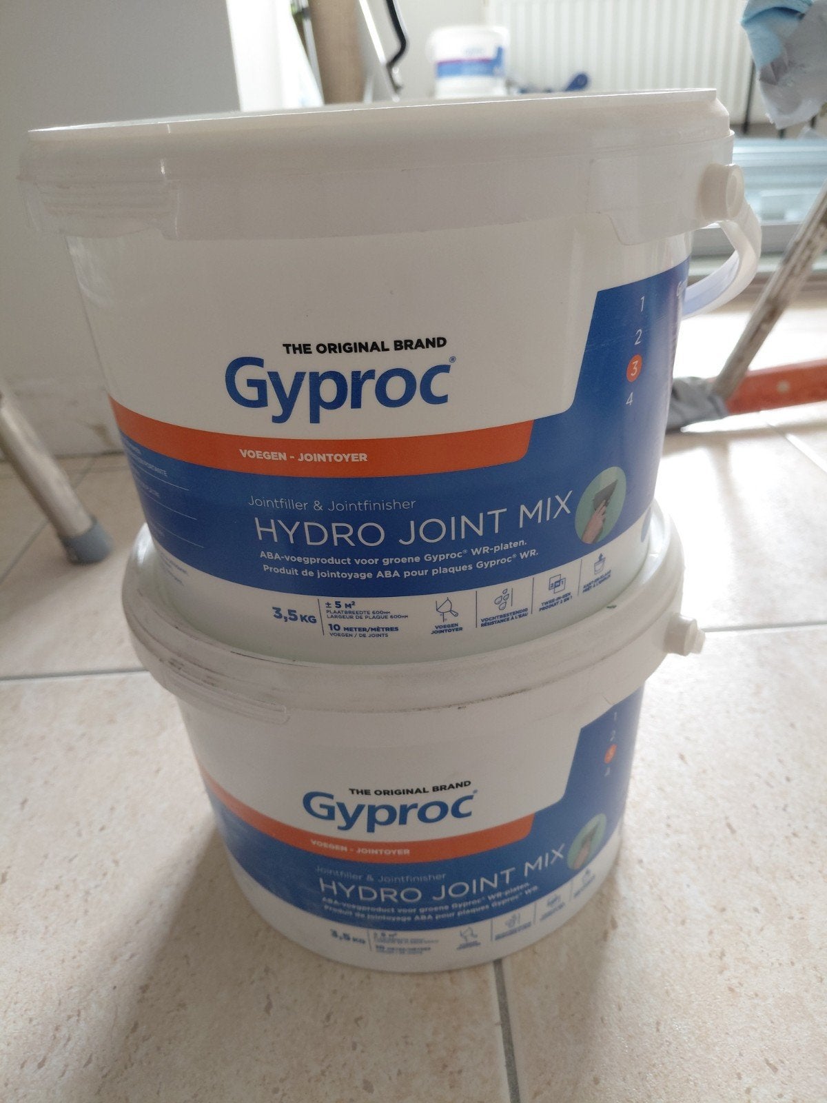 Gyproc hydro joint mix voegmiddel pasta 2x 3.5 kg, Doe-het-zelf en Bouw, Ophalen, Nieuw