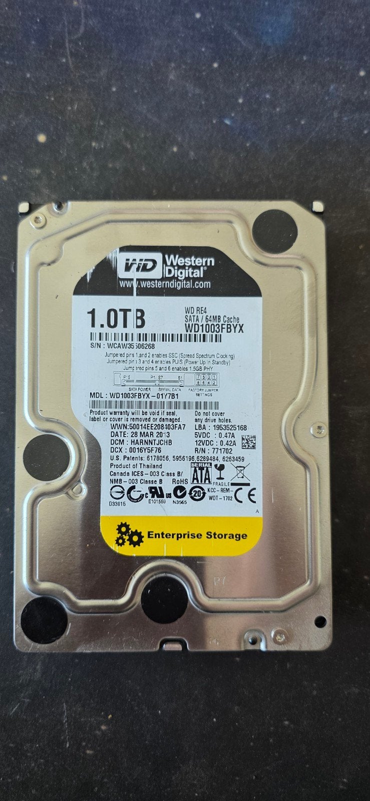 Disque wd 1tb, Computers en Software, Harde schijven, Ophalen