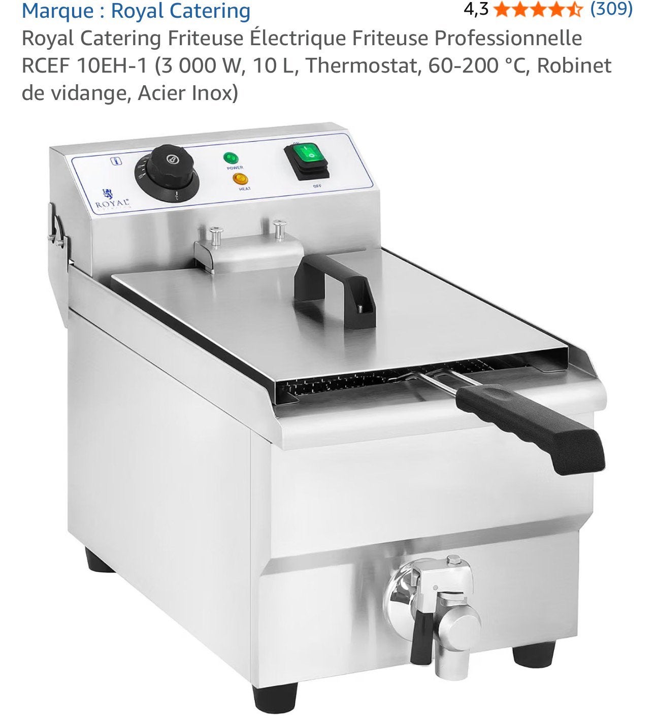 Frituurpan van 10 liter, Elektronische apparatuur, Frituurpannen, Ophalen, Zo goed als nieuw
