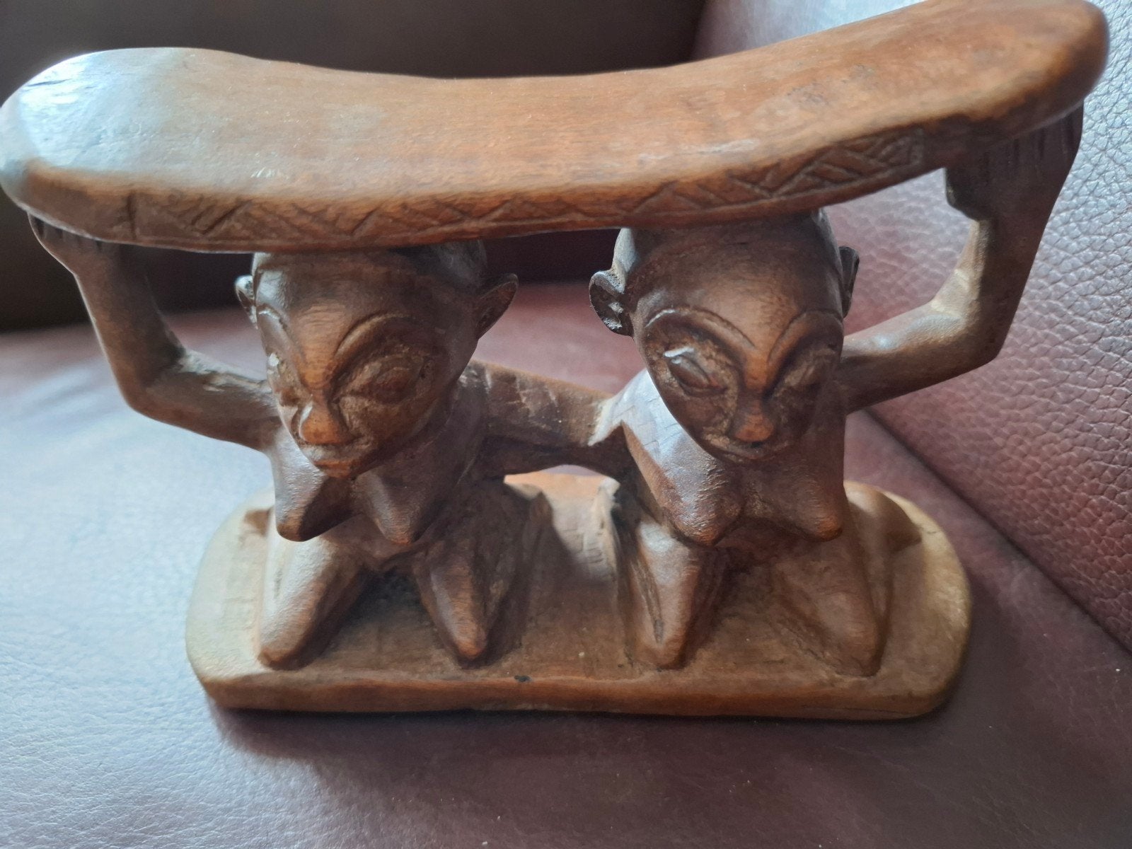 Oude DR republiek Congo neksteun, Antiek en Kunst, Kunst | Niet-Westerse kunst, Afrika, Houtsnijwerk, 10 cm, Ophalen