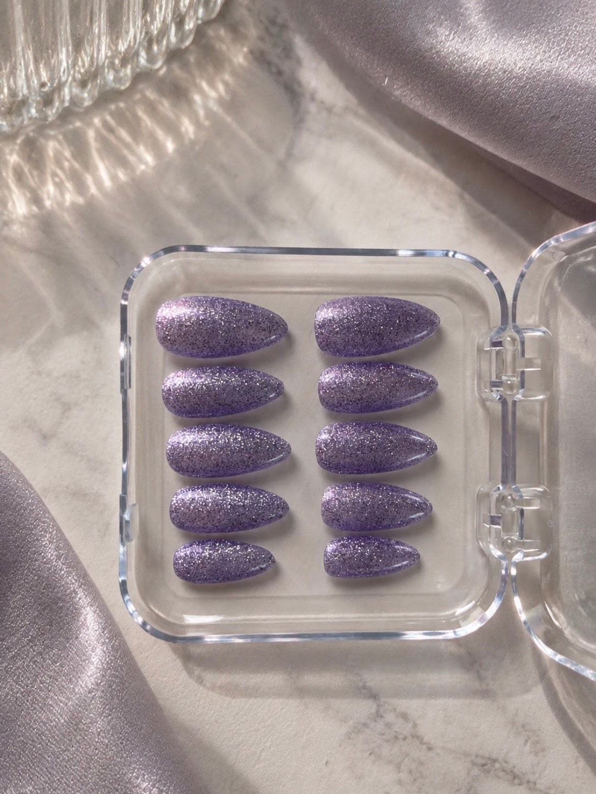 Press on nagels, Paars, Nieuw, Ophalen of Verzenden, Accessoires