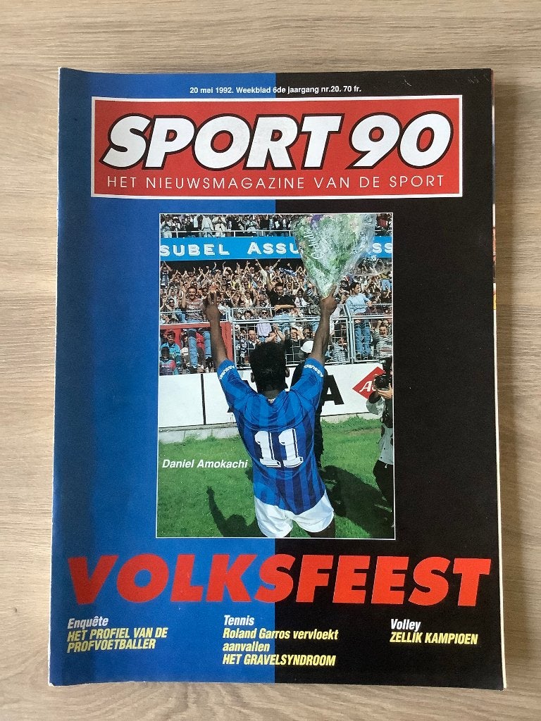 Sport Magazine - Club Brugge Landskampioen 1992, Enlèvement ou Envoi, Comme neuf, Livre ou Revue