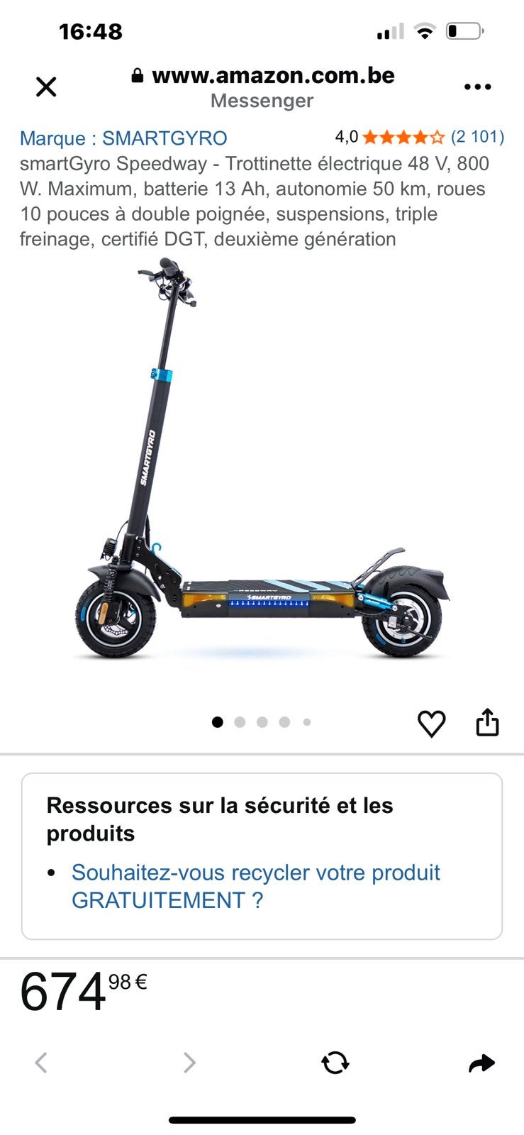 Trottinette, Enlèvement, Comme neuf