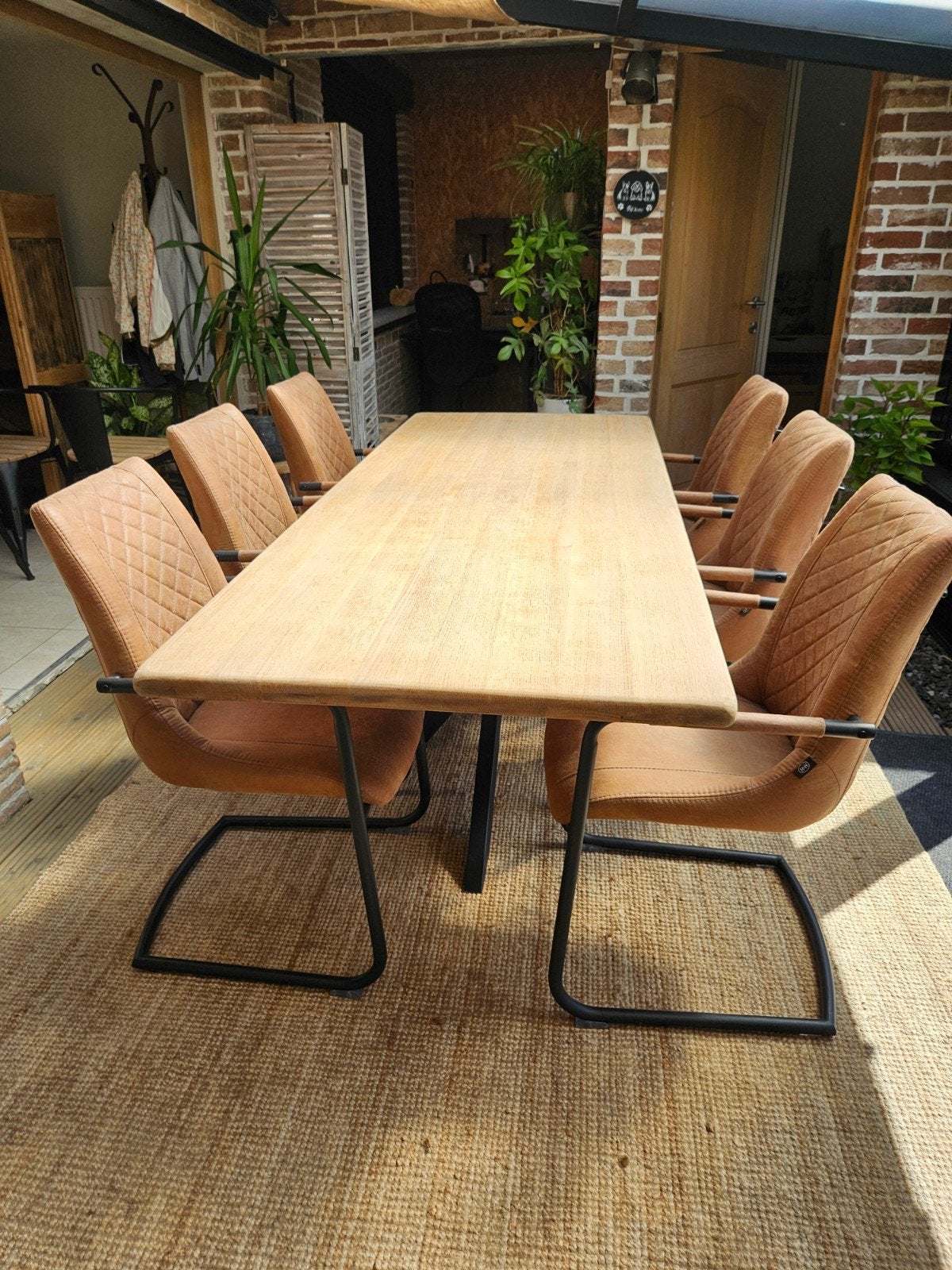 Table à manger en chêne massif, Ophalen, Eikenhout