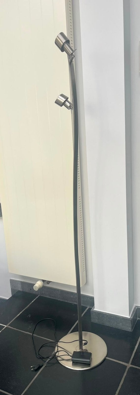 Staanlamp in Inox, Maison & Meubles, Lampes | Lampadaires, Enlèvement, Comme neuf