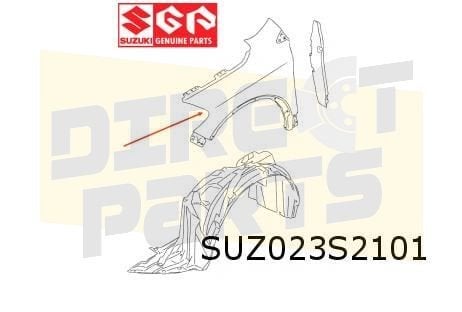 Suzuki SX4 S-Cross (9/13-1/22) voorscherm Links (knipperlich, Neuf, -, -, Garde-boue