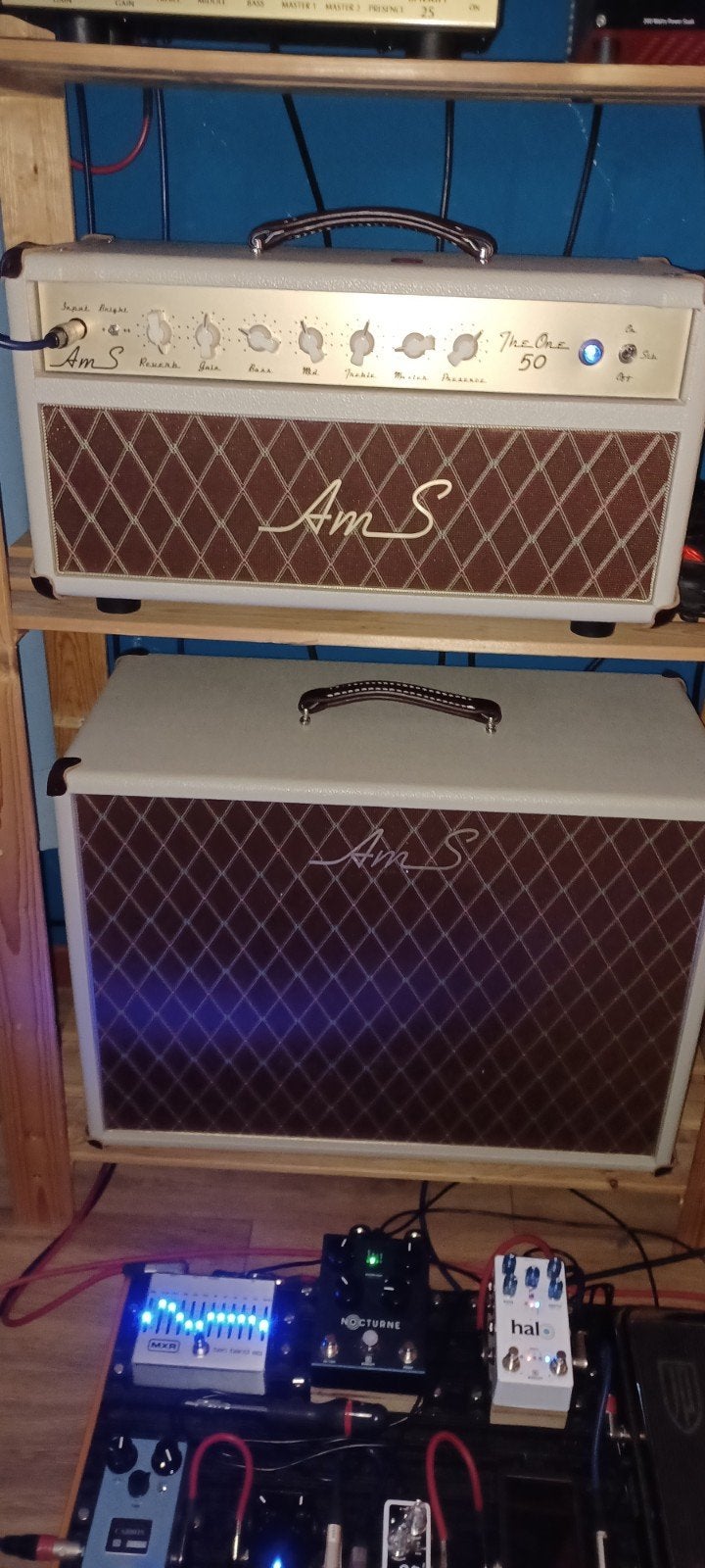 Ampli et box Am's "the one", Muziek en Instrumenten, Versterkers | Bas en Gitaar, Ophalen of Verzenden