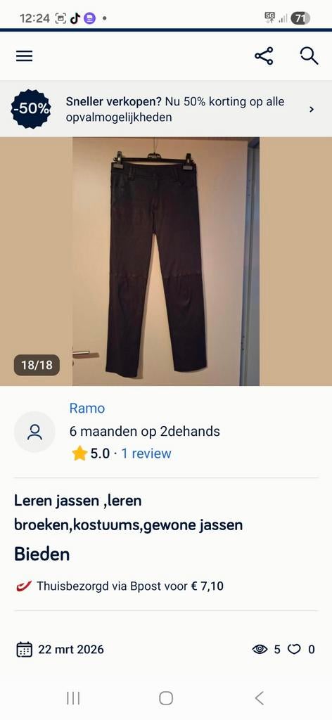 Leren broeken dames, Kleding | Dames, Broeken en Pantalons, Ophalen of Verzenden