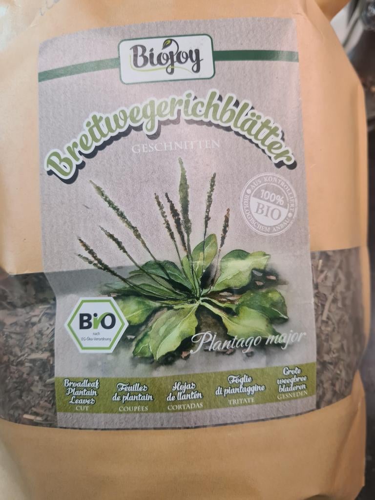 Breedbladige weegbree - droge, ongeopende verpakking, Tuin en Terras, Plantenvoeding, Ophalen