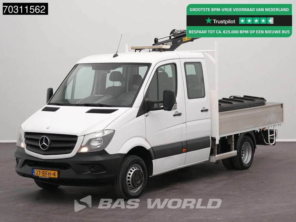 Mercedes Sprinter 513 CDI Automaat Euro6 Kraanwagen HIAB 017, Auto's, Bestelwagens en Lichte vracht, Automaat, Stof, Gebruikt