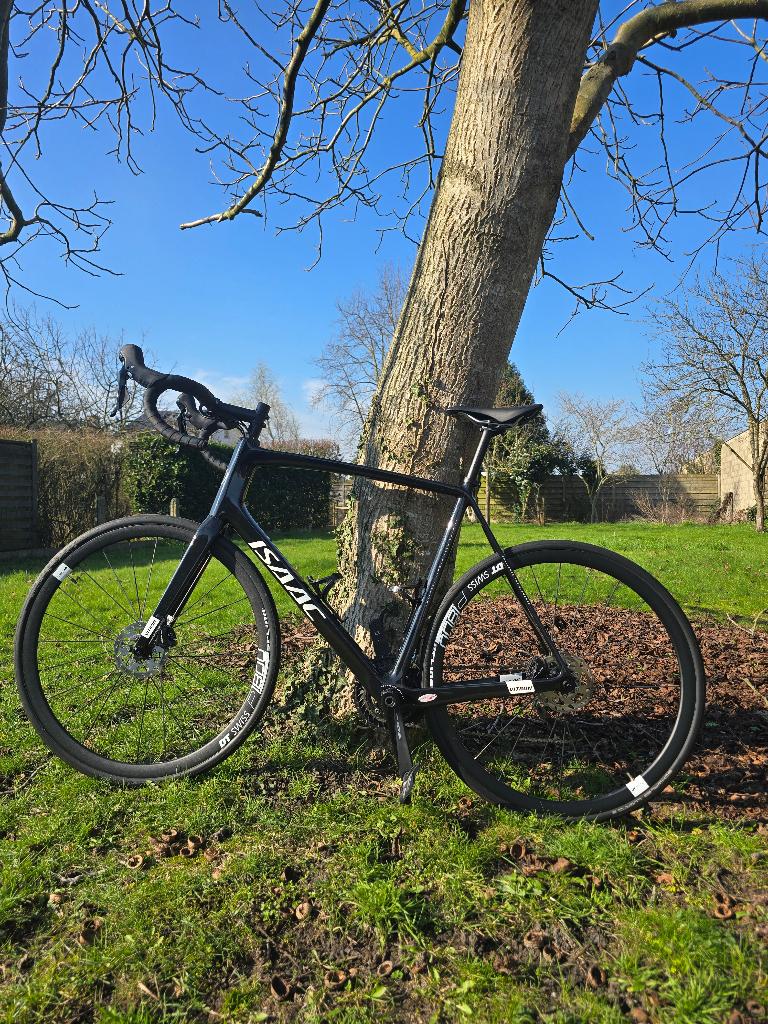 Isaac Vitron – Onyx Black | Maat XXL | 2022, Fietsen en Brommers, Fietsen | Racefietsen, 28 inch, Carbon, Zo goed als nieuw, 57 tot 61 cm